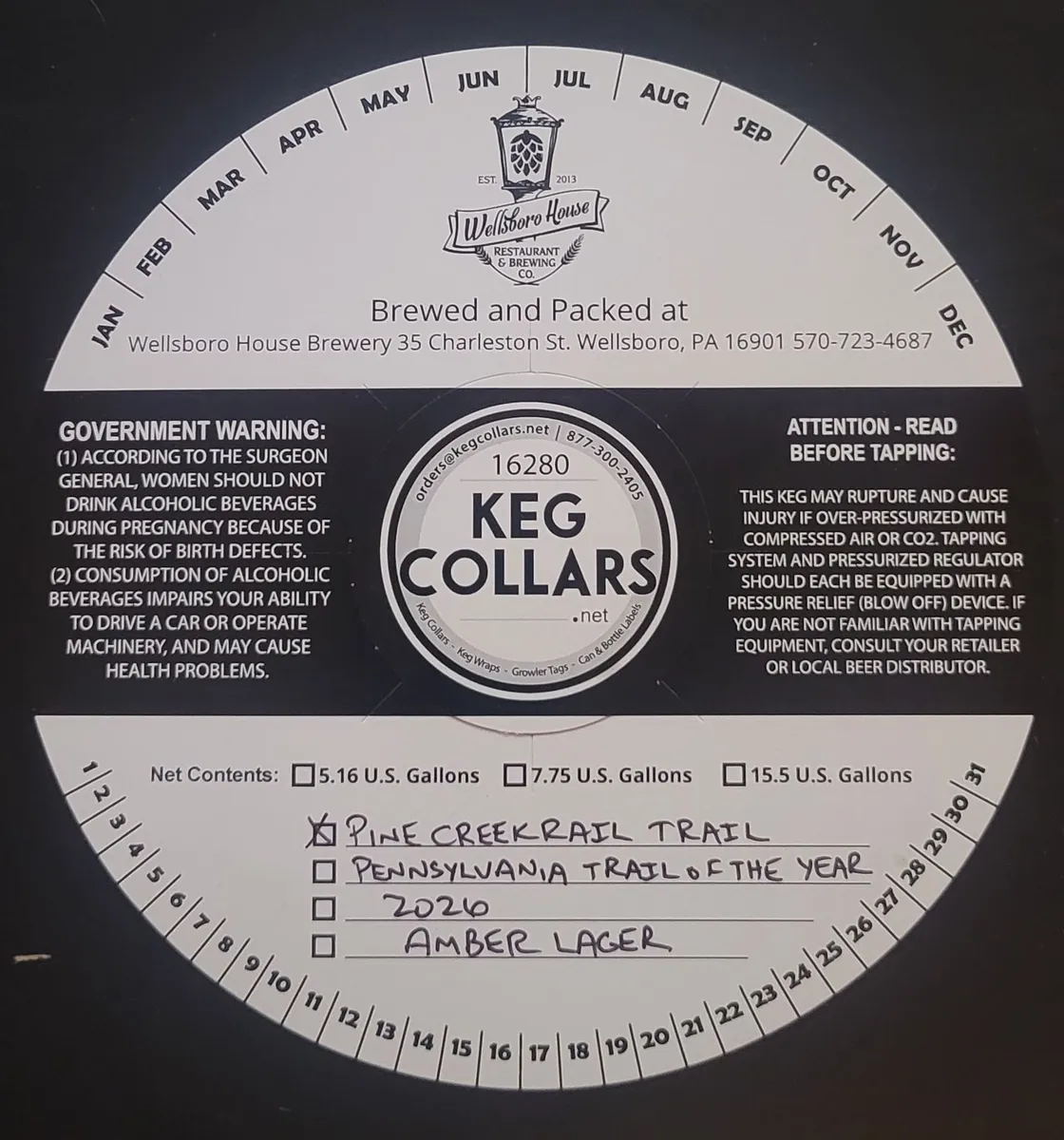 Pine Creek Rail Trail Pennsylvania Trail Of The Year 2026 Amber Lager label art — PINE CREEK RAIL TRAIL
PENNSYLVANIA TRAIL OF THE YEAR 2026
AMBER LAGER