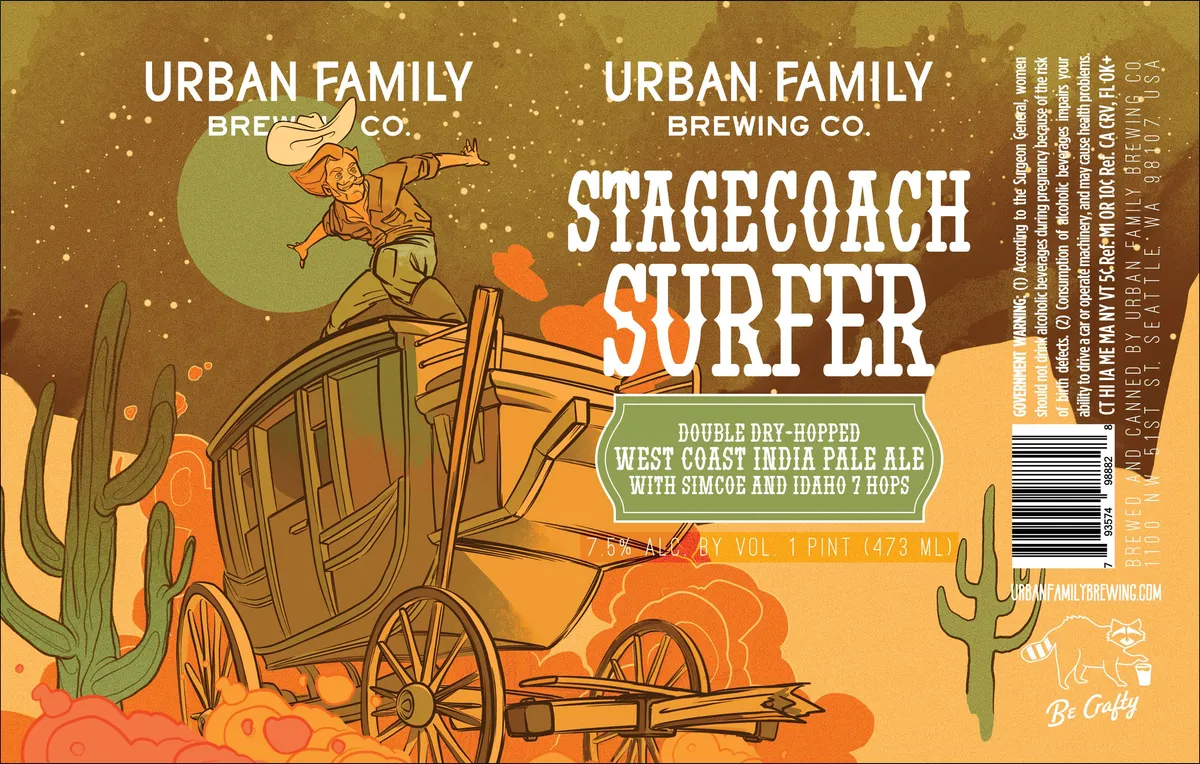 Stagecoach Surfer — full label as filed with TTB