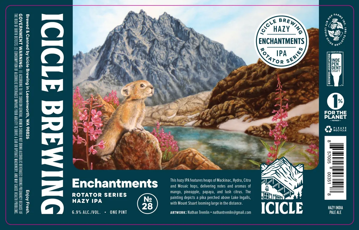 Enchantments Hazy IPA — full label as filed with TTB