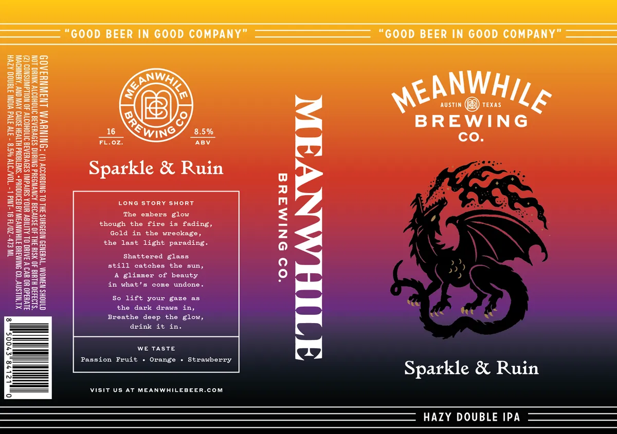 Sparkle & Ruin — full label as filed with TTB