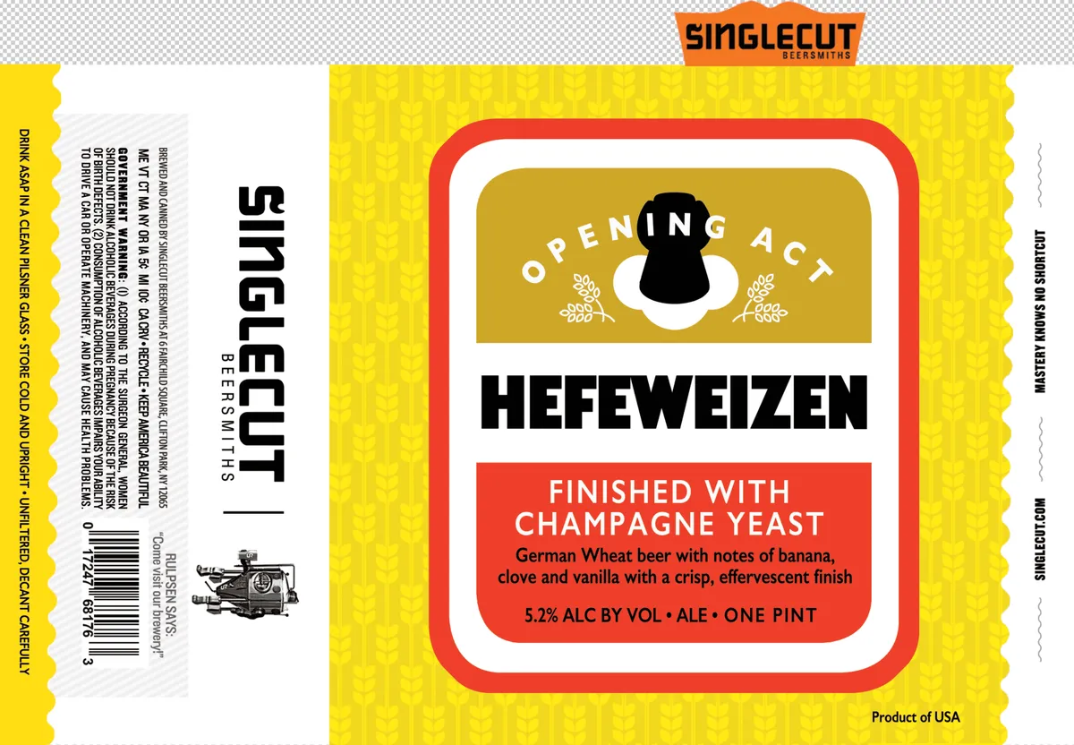 Opening Act label art — SINGLE CUT