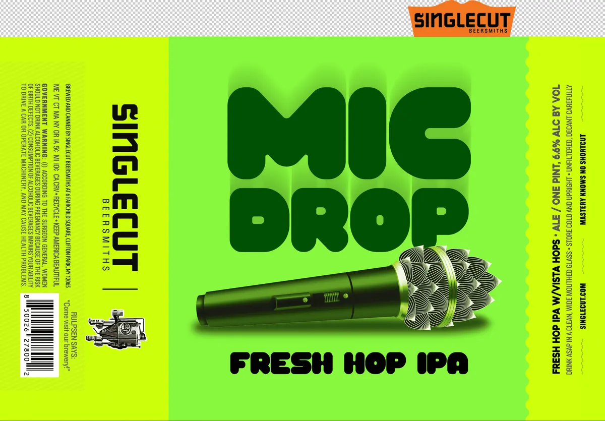Mic Drop label art — SINGLE CUT