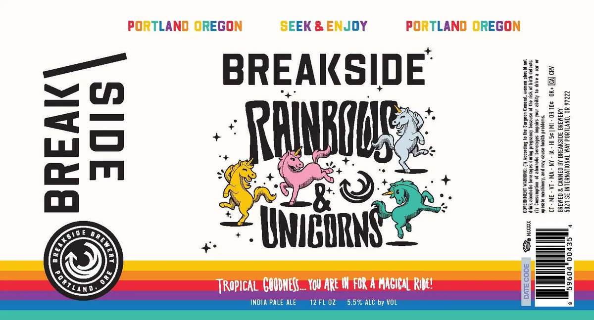 Breakside Rainbows & Unicorns — full label as filed with TTB