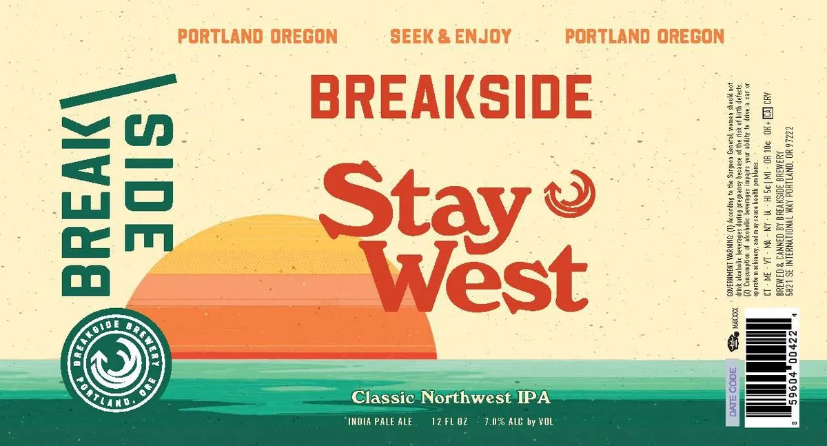 Stay West — full label as filed with TTB