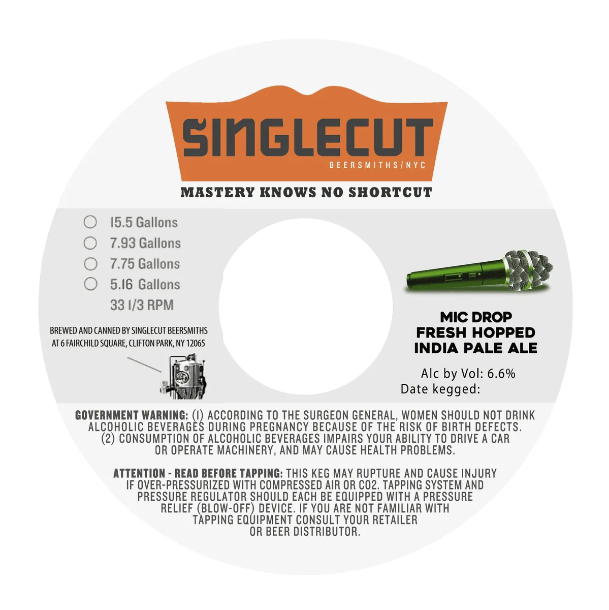 Mic Drop — full label as filed with TTB