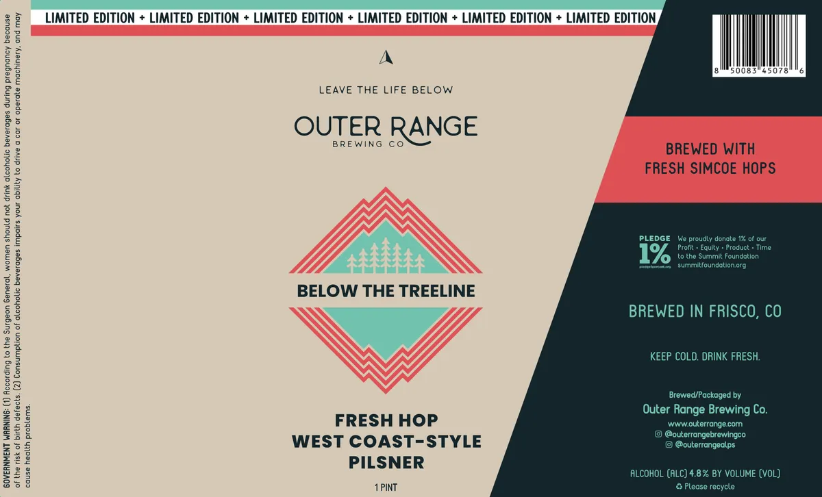 Below the Treeline label art — BELOW THE TREELINE