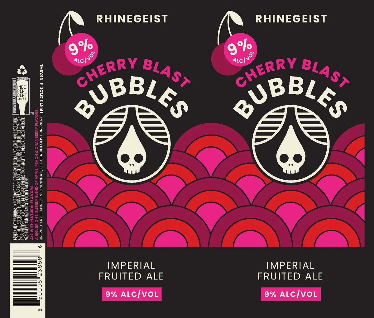 Cherry Blast Bubbles — full label as filed with TTB