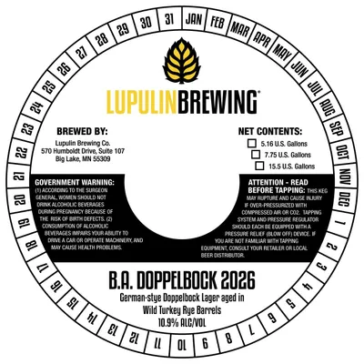 B.A. Doppelbock 2026 label