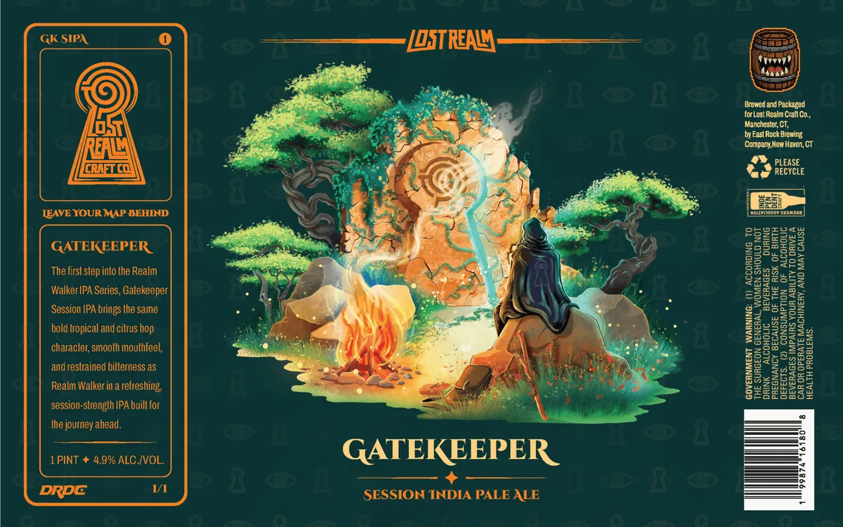 Gatekeeper label art — LOST REALM CRAFT CO.