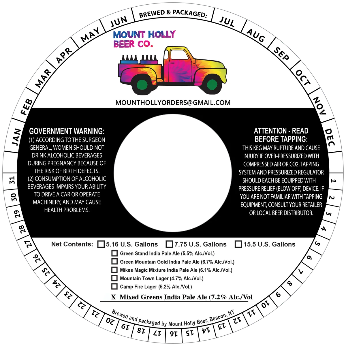 Mixed Greens India Pale Ale — full label as filed with TTB