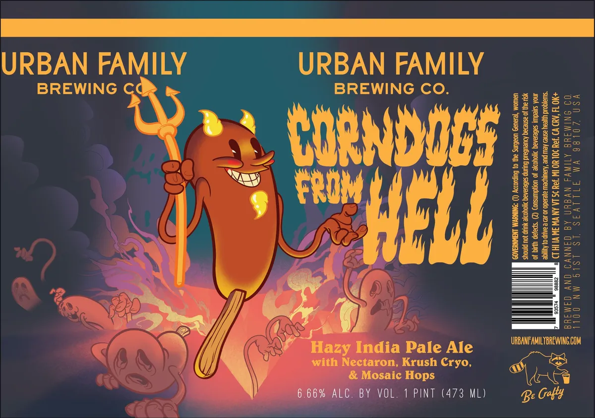 Corndogs From Hell — full label as filed with TTB
