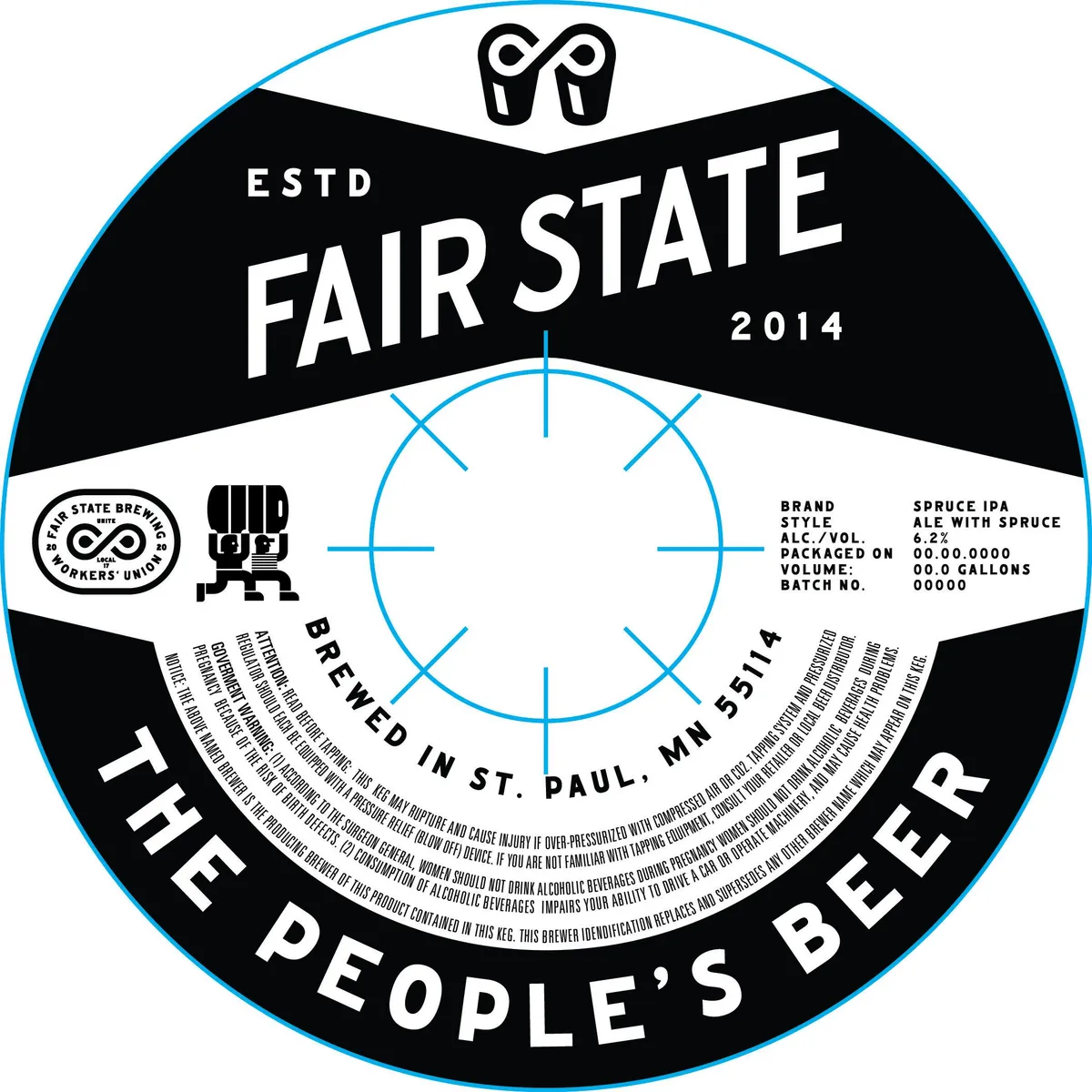 Spruce IPA label art — FAIR STATE