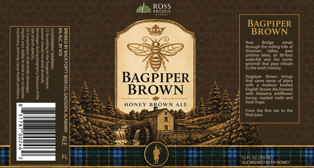 Bagpiper Brown — full label as filed with TTB