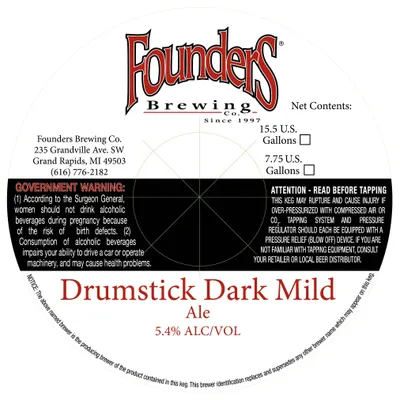 Drumstick Dark Mild label