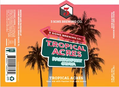 Tropical Acres: Passion Fruit Guava label