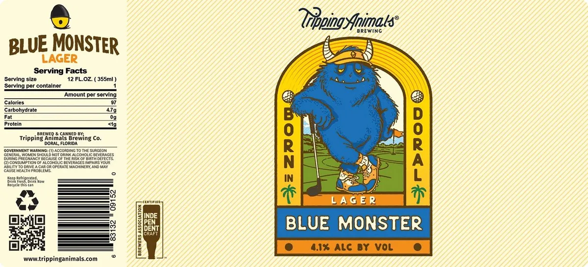 Blue Monster — full label as filed with TTB