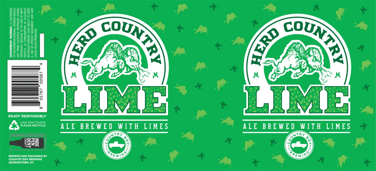 Herd Country Lime label art — COUNTRY BOY BREWING