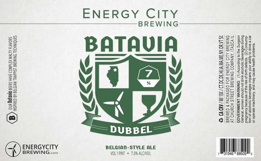 Batavia Dubbel label art — ENERGY CITY