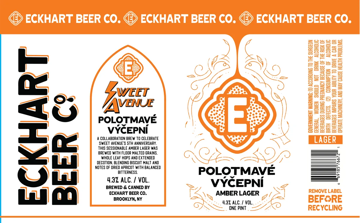 Polotmavé Výčepní — full label as filed with TTB