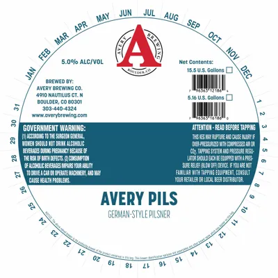 Avery Pils label