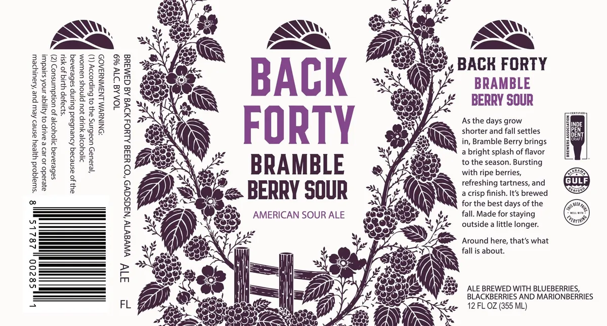 Bramble Berry Sour — full label as filed with TTB