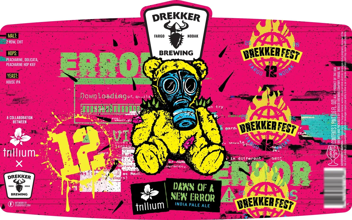 Dawn of a New Error — full label as filed with TTB
