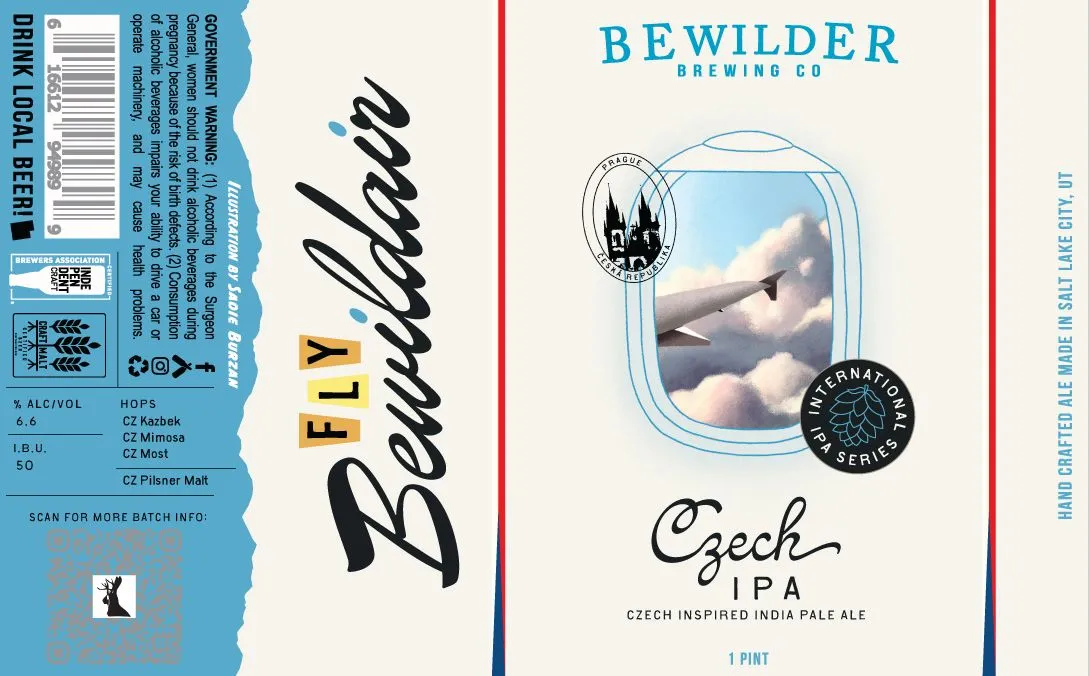 Czech IPA label art — BEWILDER BREWING CO