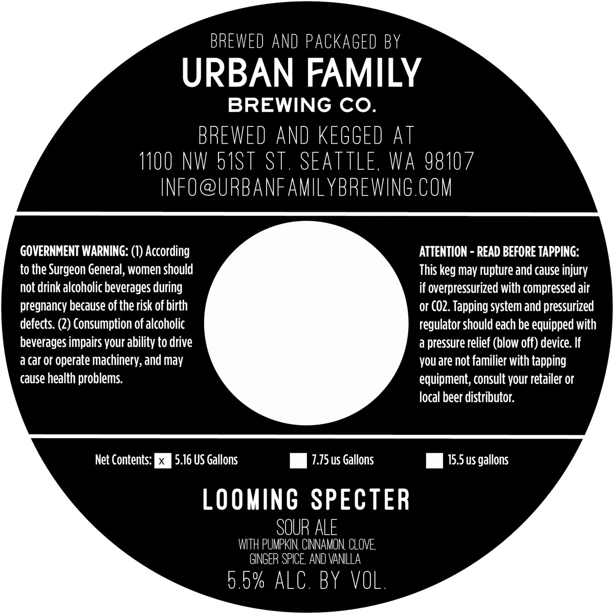 Looming Specter — full label as filed with TTB