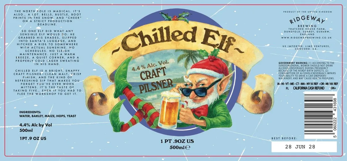Chilled Elf — full label as filed with TTB