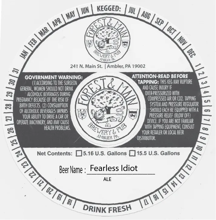 Fearless Idiot label art — FEARLESS IDIOT