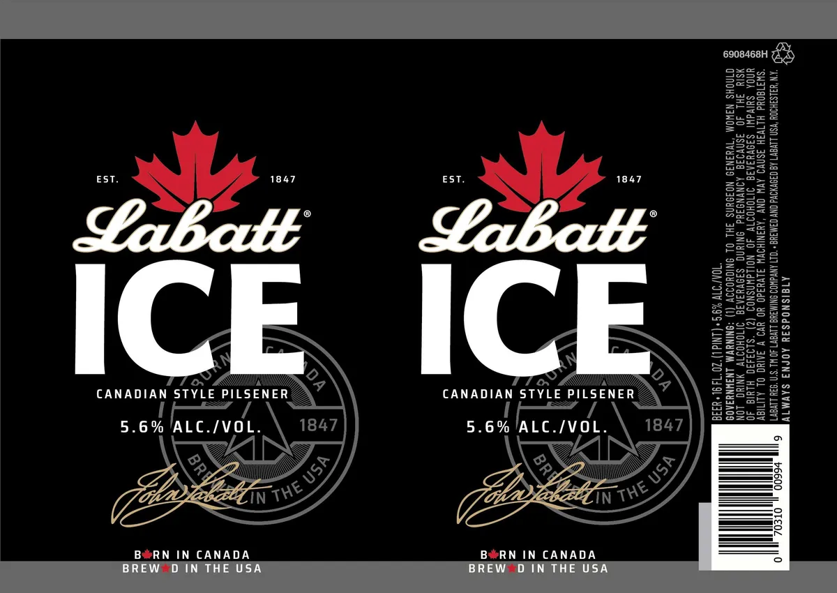 Labatt Ice — full label as filed with TTB