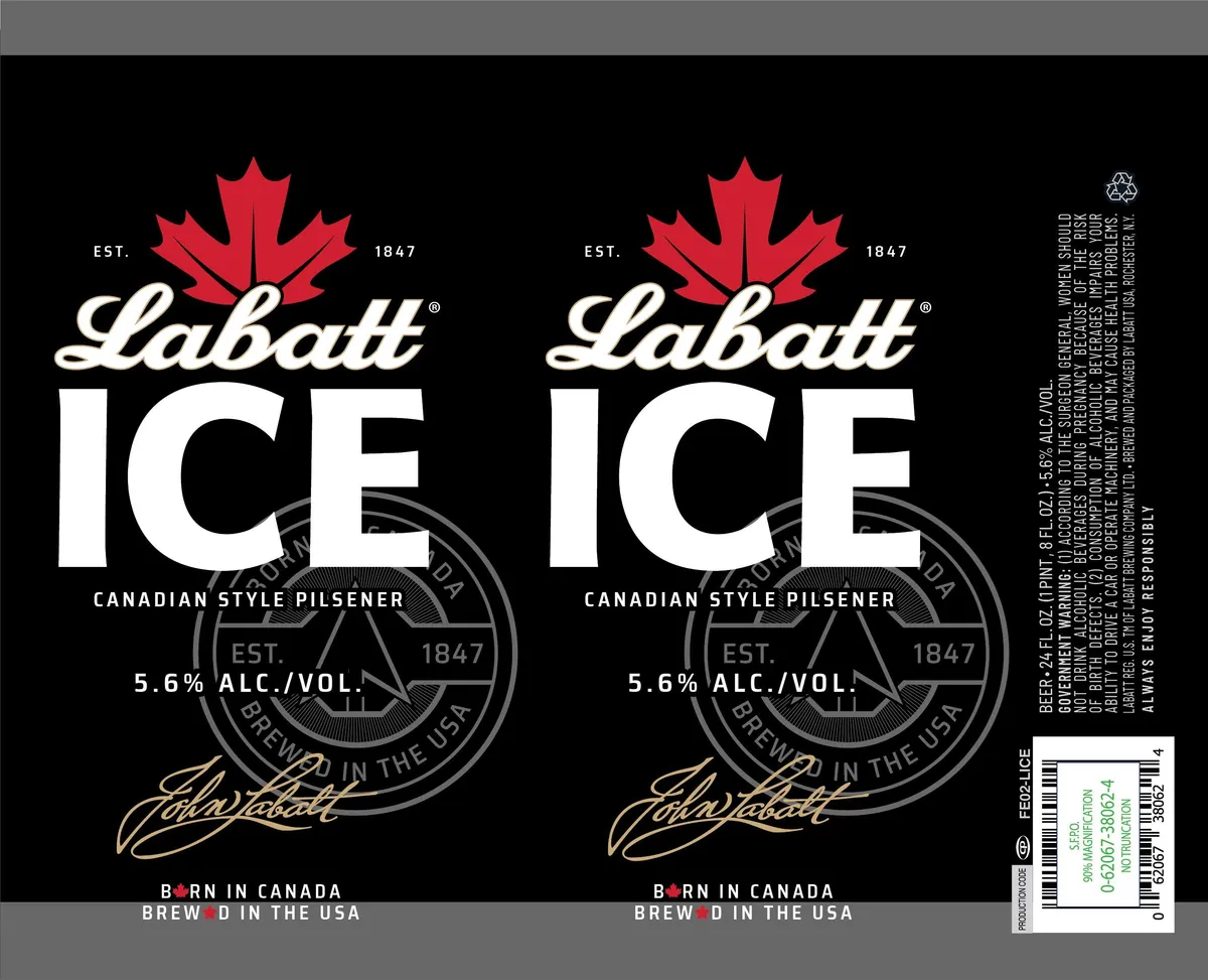 Labatt Ice label art — LABATT
