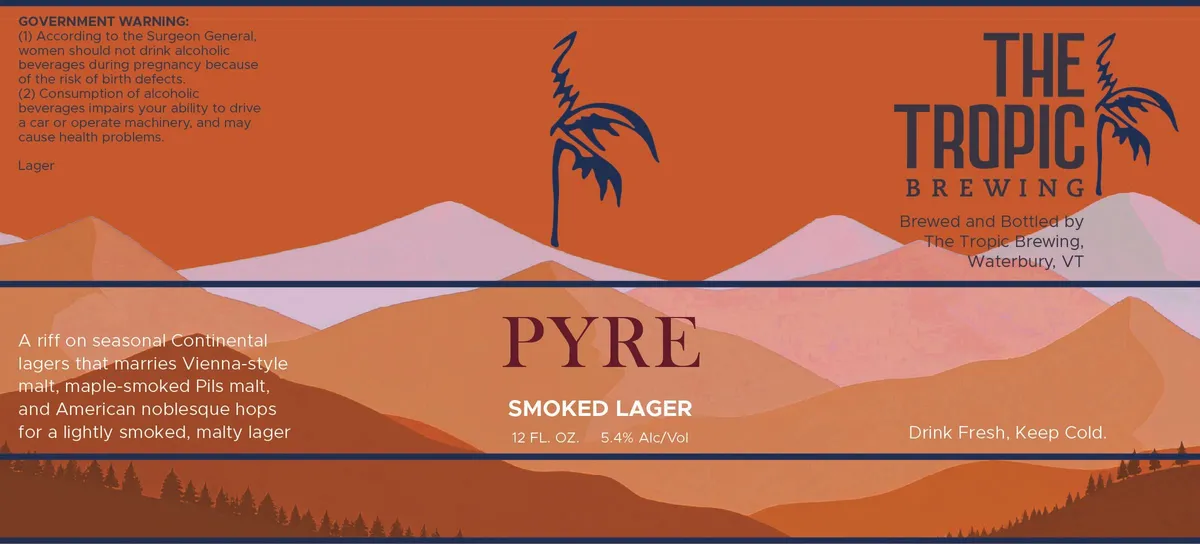 Pyre Smoked Lager — full label as filed with TTB