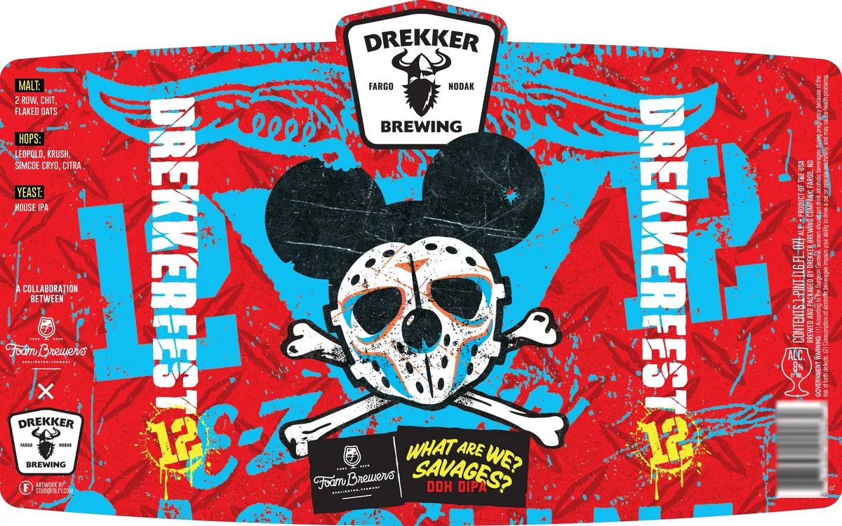 What Are We? Savages? label art — DREKKER BREWING COMPANY