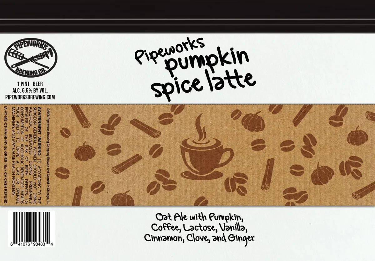 Pumpkin Spice Latte — full label as filed with TTB