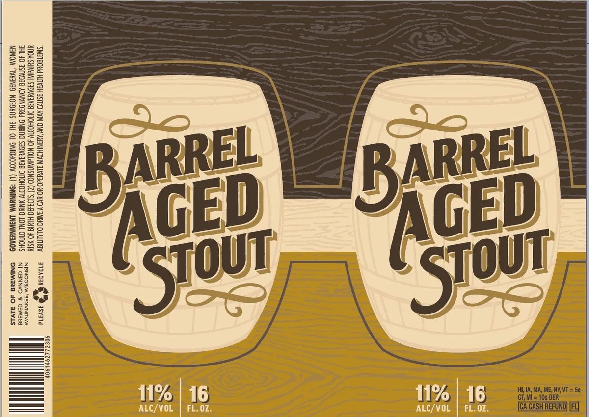 Barrel Aged Stout label