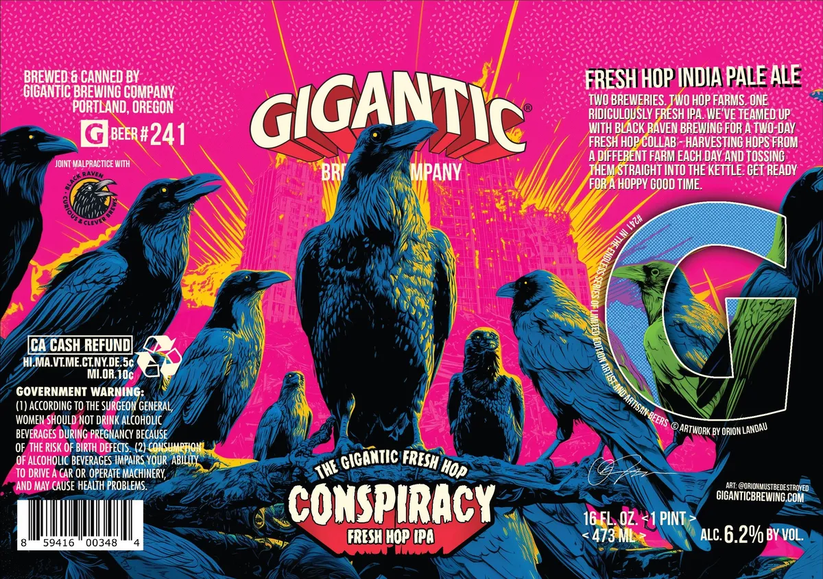 The Gigantic Fresh Hop Conspiracy — full label as filed with TTB
