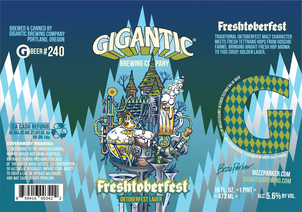 Freshtoberfest label art — FRESHTOBERFEST
