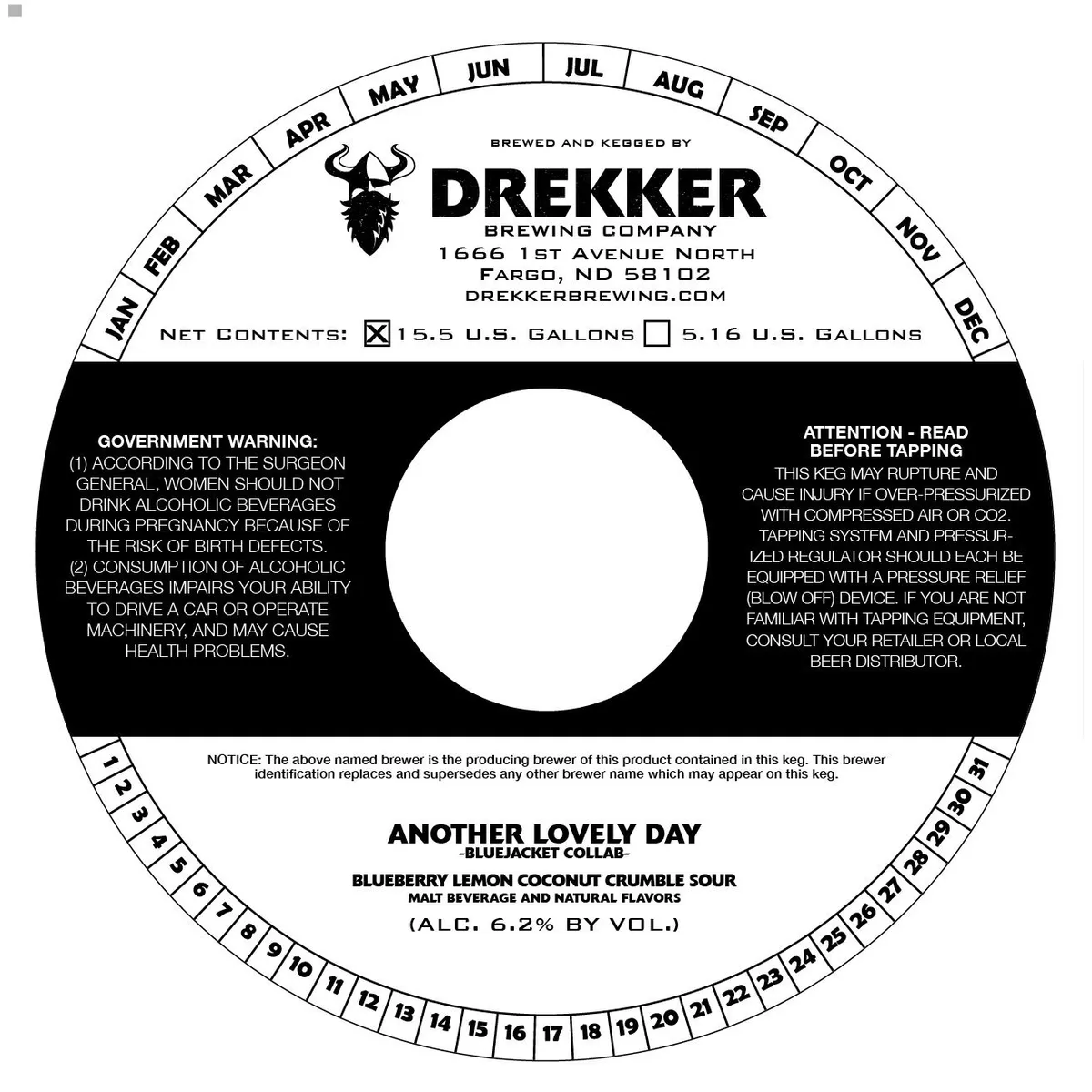 Another Lovely Day — full label as filed with TTB
