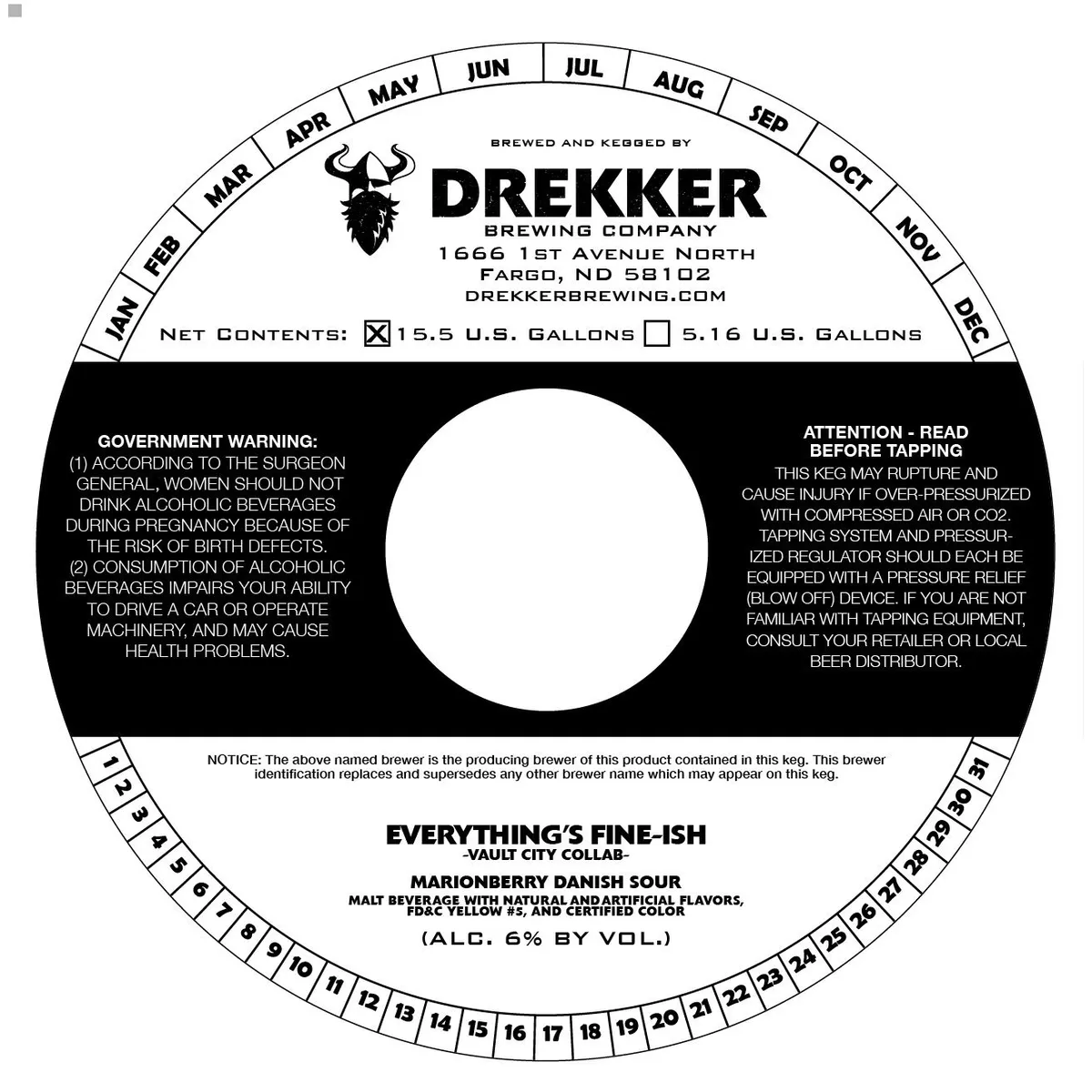 Everything's Fine-Ish — full label as filed with TTB