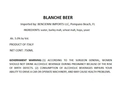 Blanche Beer label