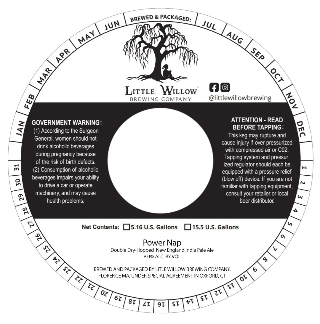 Power Nap — full label as filed with TTB