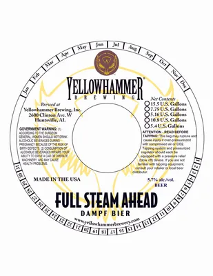 Full Steam Ahead label