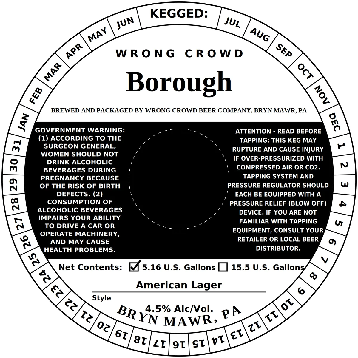 Borough — full label as filed with TTB