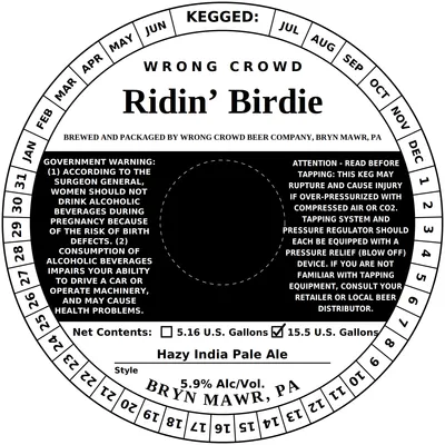 Ridin' Birdie label