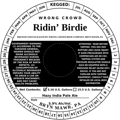 Ridin' Birdie label