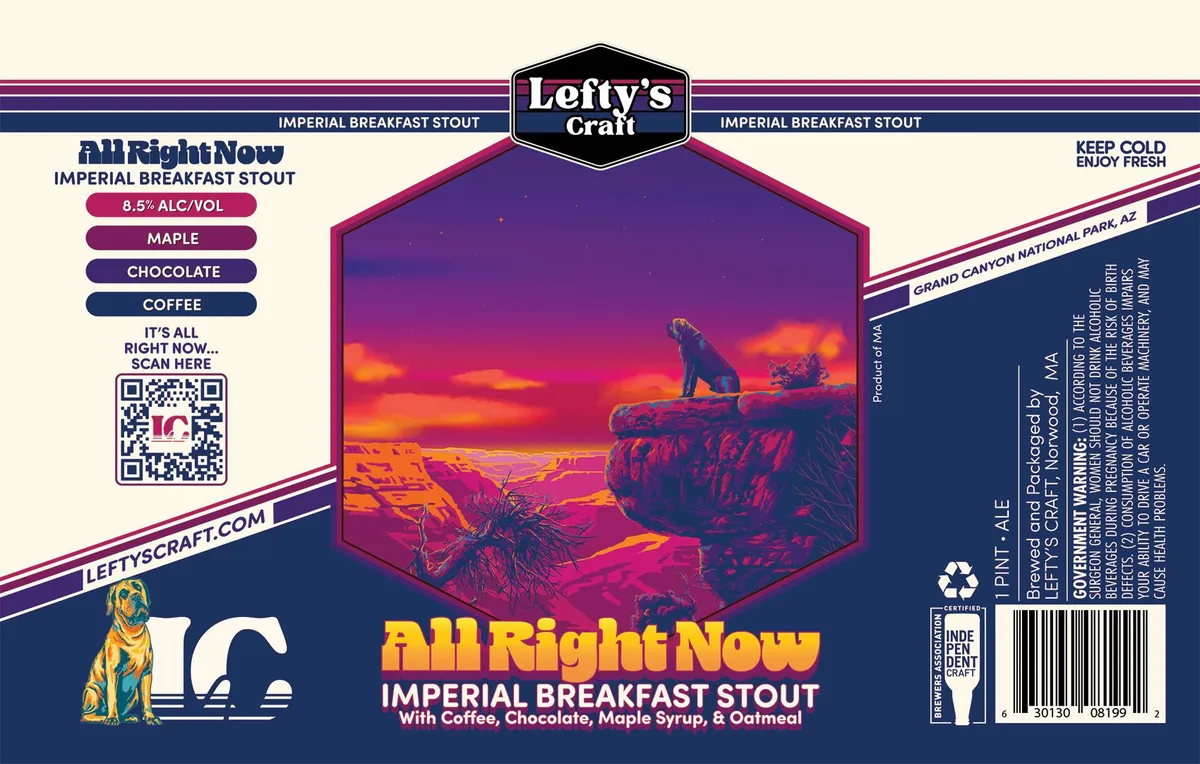 All Right Now — full label as filed with TTB