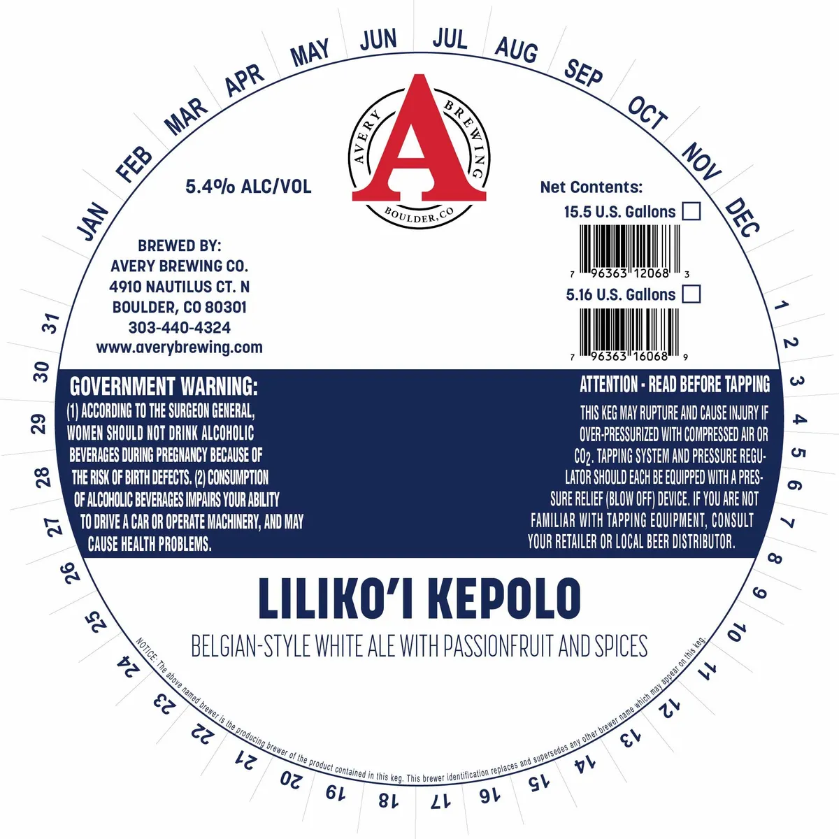 Liliko'i Kepolo — full label as filed with TTB