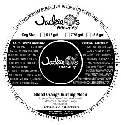 Blood Orange Burning Moon label