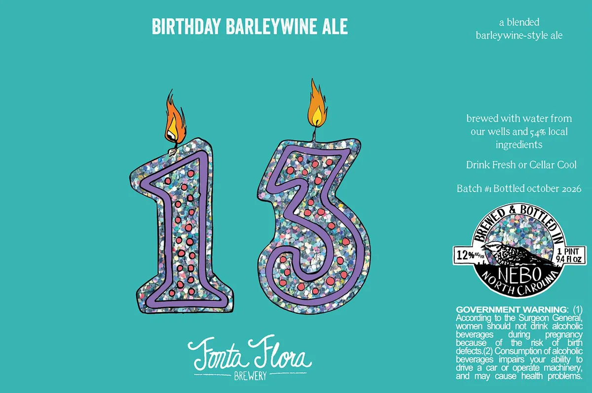 Birthday Barleywine Ale — full label as filed with TTB